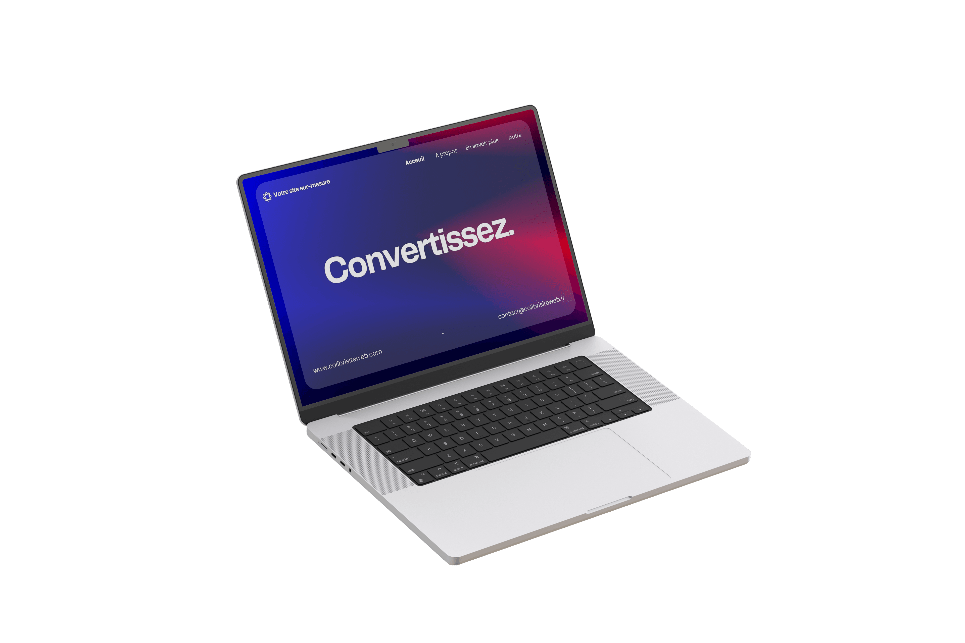 Site web sur MacBook Pro